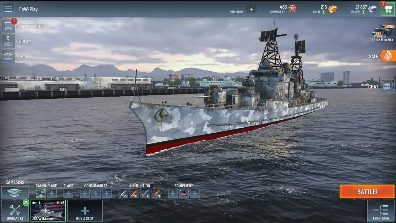 Force of Warships: Battleship Games PC system requirements screenshot