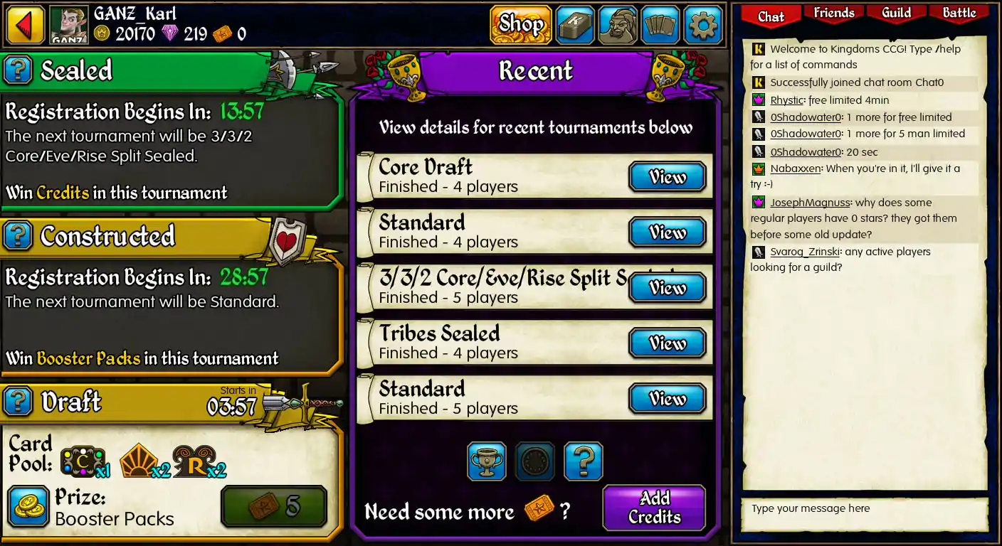 Kingdoms CCG PC performance and system requirements