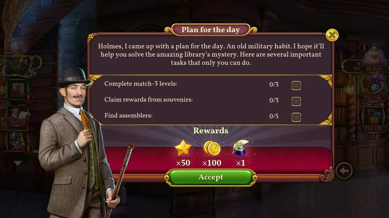 Sherlock: Hidden Object & Match-3 Mystery PC system requirements screenshot