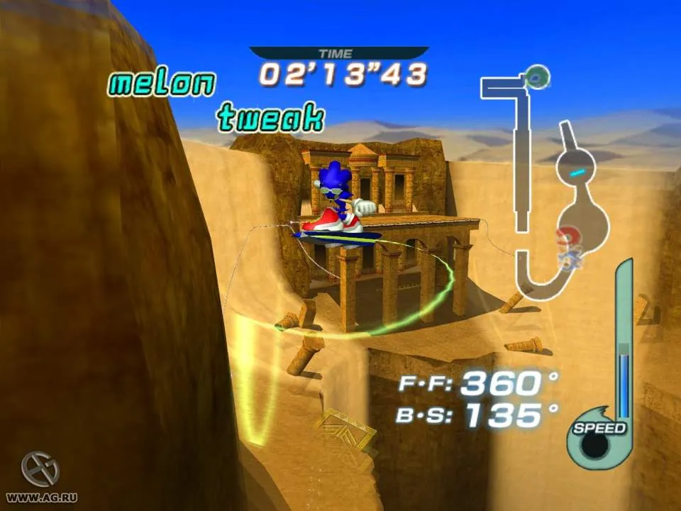 Sonic Riders PC system requirements screenshot