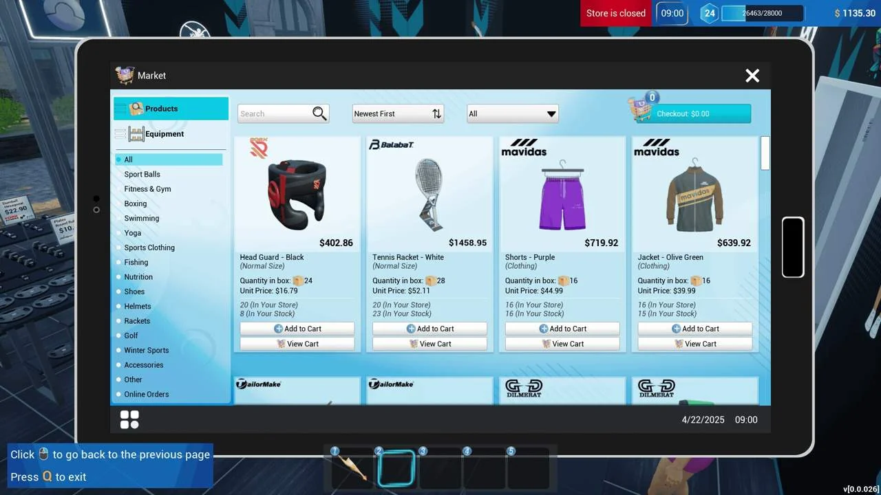 Sporting Goods Shop: Prologue PC system requirements screenshot
