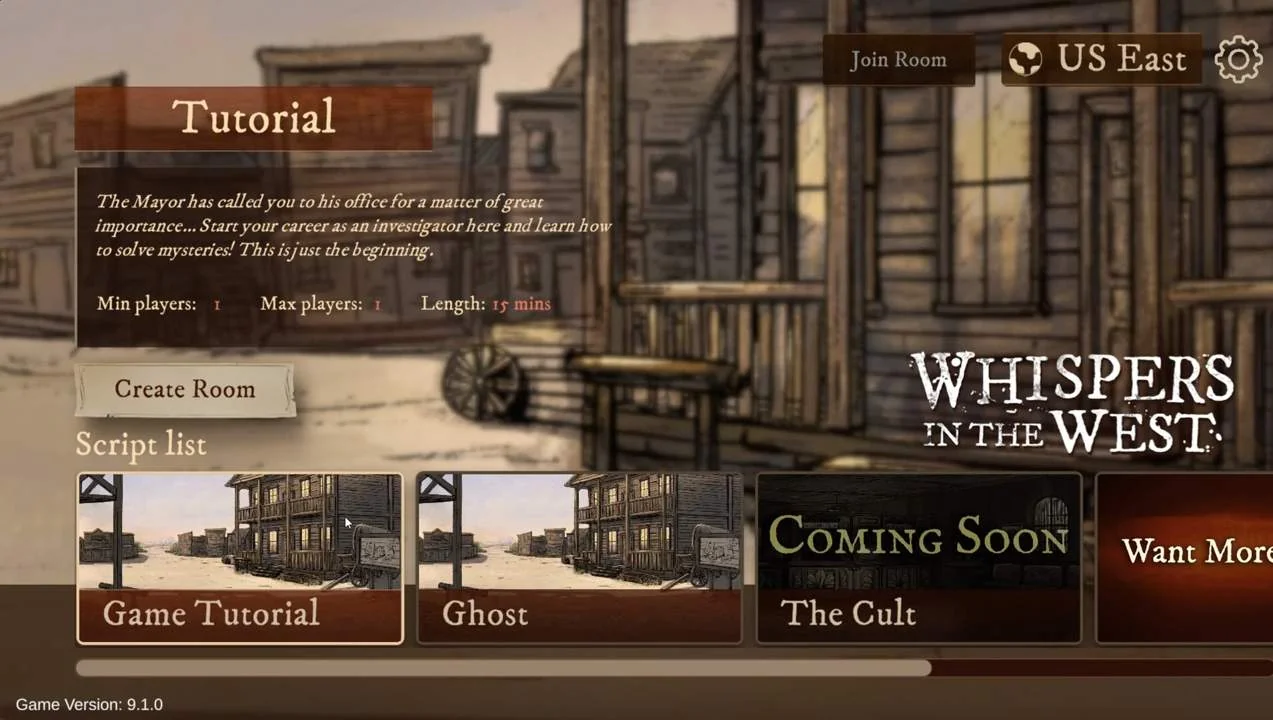 Whispers in the West - Co-op Murder Mystery PC system requirements screenshot