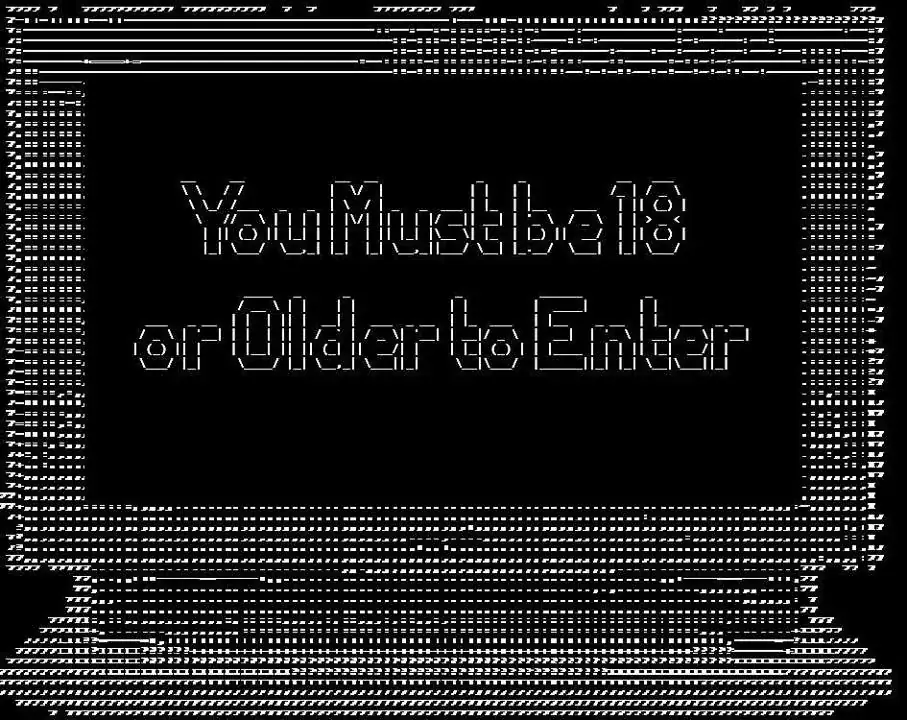 You Must be 18 or Older to Enter cover