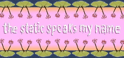 the static speaks my name